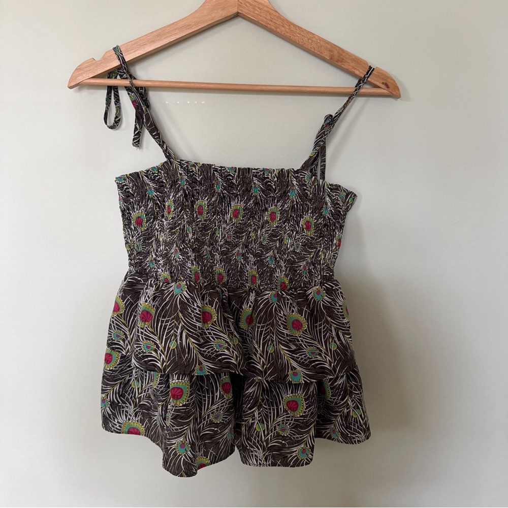 Liberty of London for Target green peacock Camisole
